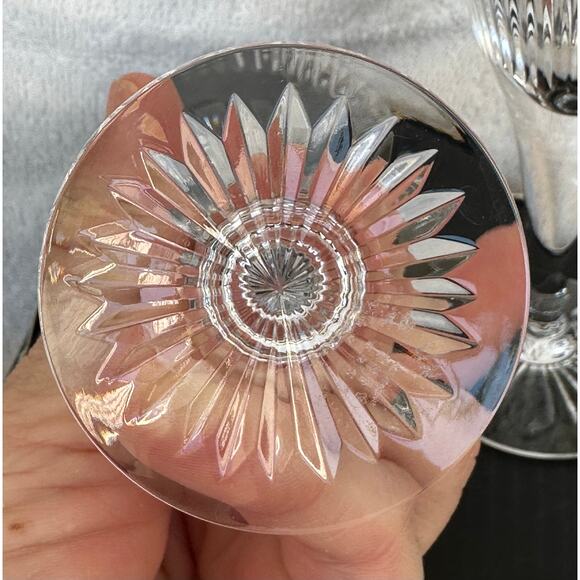 Royal Doulton Mayfair Crystal Cordial wine juice Glasses Pattern Set Of 3 Vtg - Picture 3 of 8